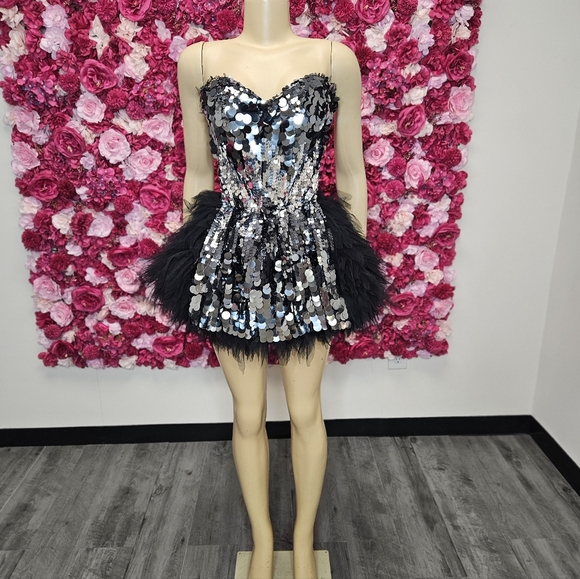 Sequin & Tulle Mini Skirt Set